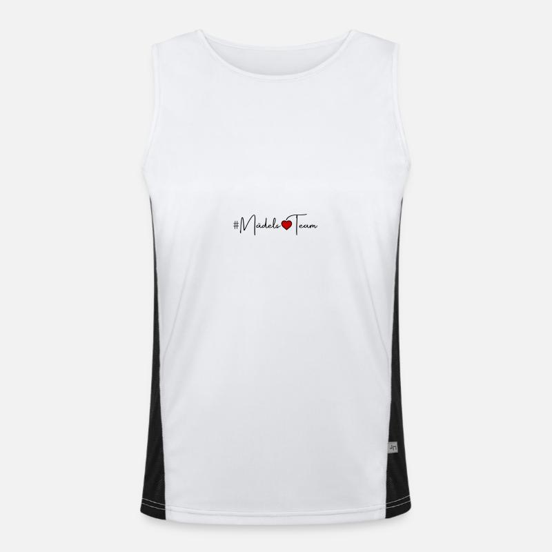 Mädels Team Herz Funktionelles Kontrast-Tank Top für Männer 
