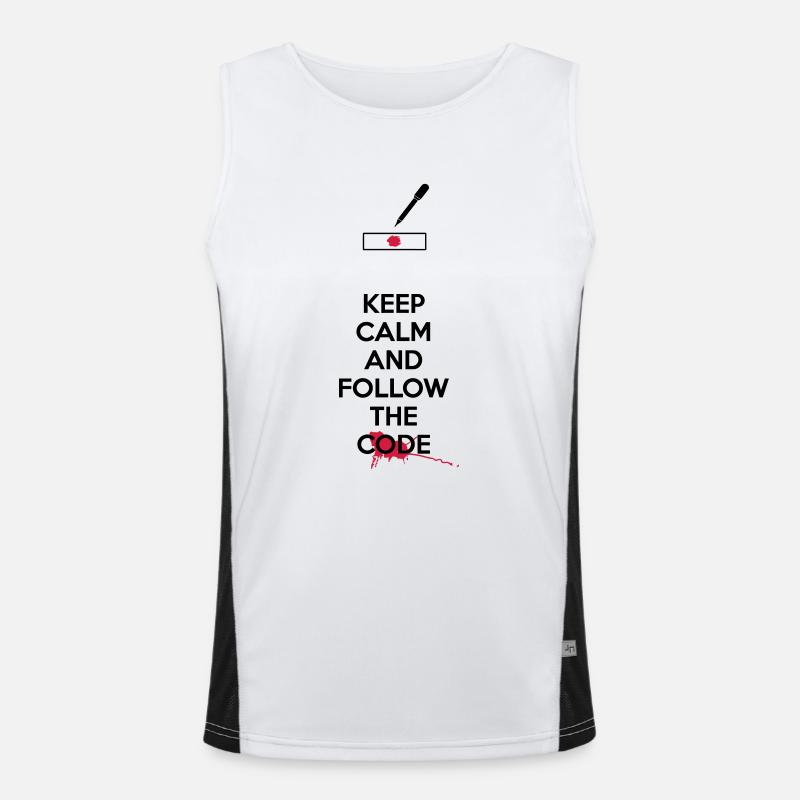 Dexter - Keep Calm And Follow The Black Code Men's Functional Contrast Tank Top 