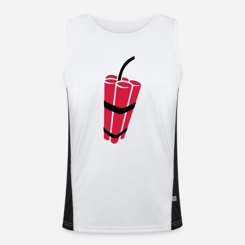 Dynamite - Men's Functional Contrast Tank Top  - white/black