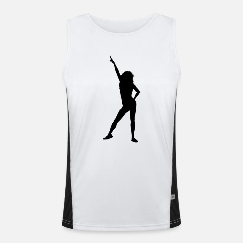 Dancing Dance Music Men's Functional Contrast Tank Top 
