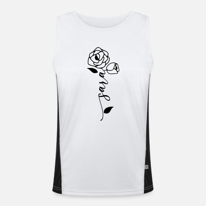 Sara Name First Name Name Flower Men's Functional Contrast Tank Top 
