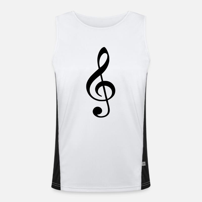 Note - Men's Functional Contrast Tank Top  - white/black