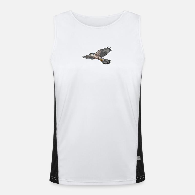 Sperber Greifvogel Funktionelles Kontrast-Tank Top für Männer 