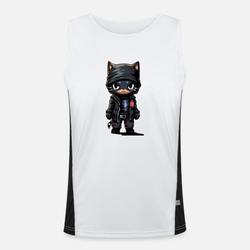 Cat Thief 2 Men's Functional Contrast Tank Top 