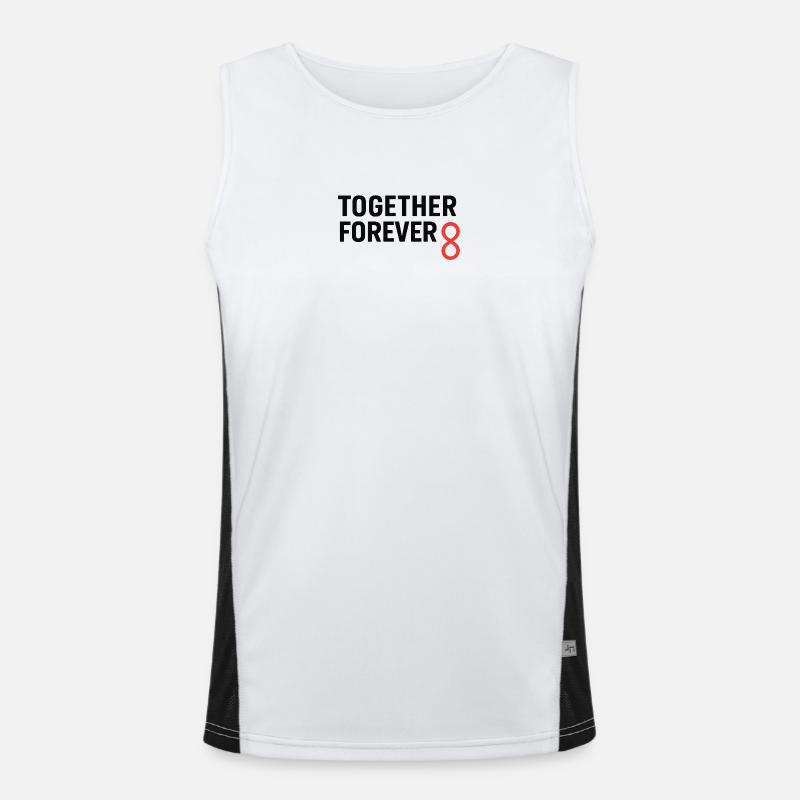 Unity Infinity Connection Design - Men's Functional Contrast Tank Top  - white/black