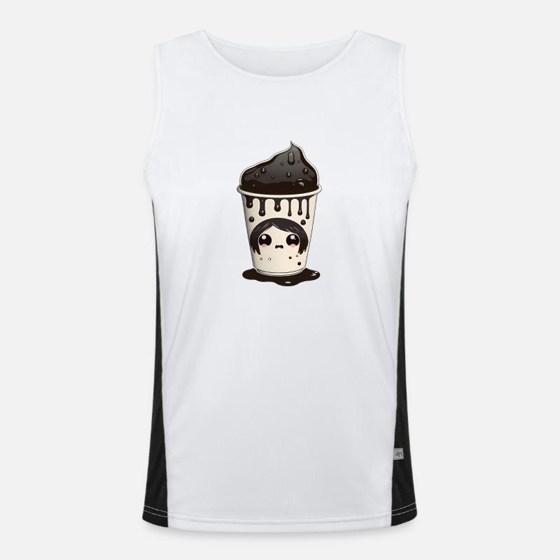 Goth Coffee Mug - Kawaii Men's Functional Contrast Tank Top 