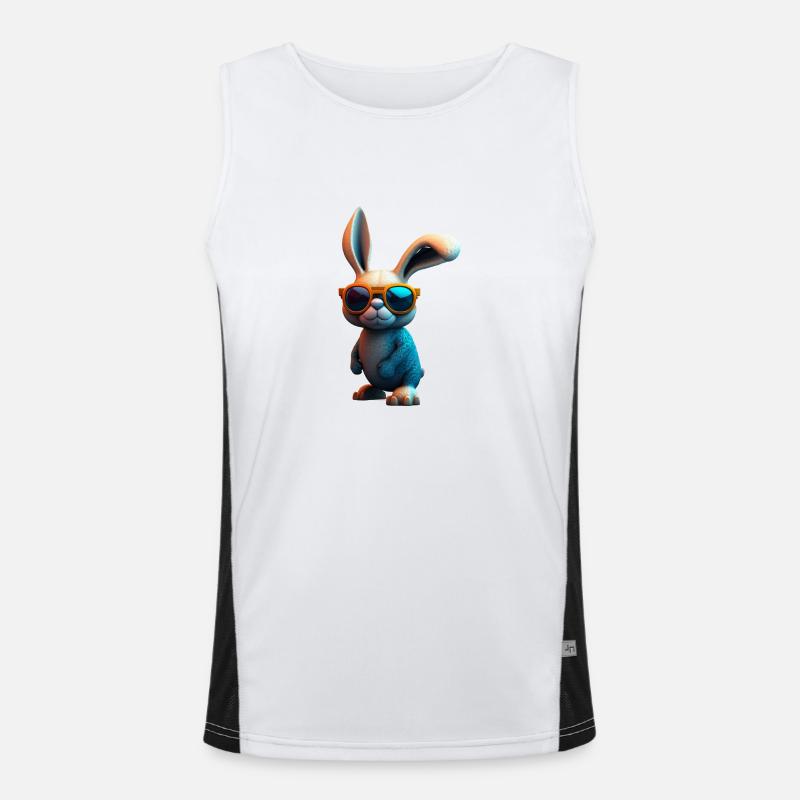 Rabbit Funktionelles Kontrast-Tank Top für Männer 