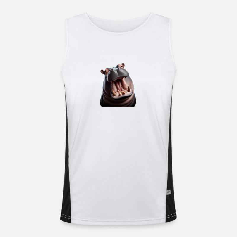 Nilpferd 2 Funktionelles Kontrast-Tank Top für Männer 