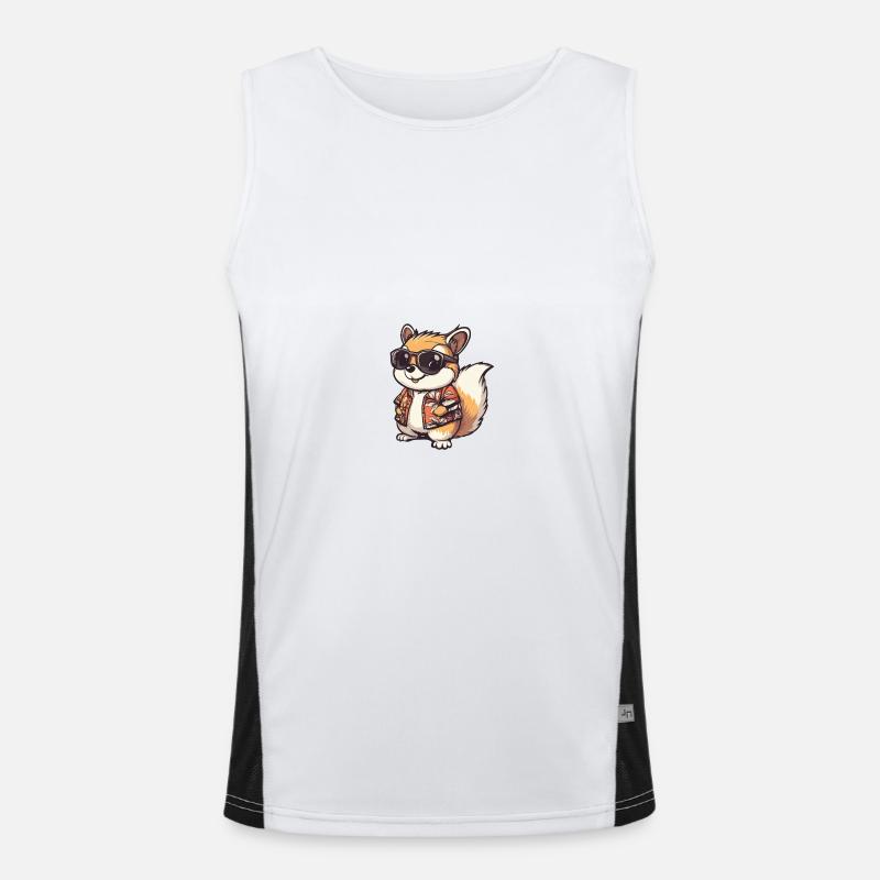 Eichhörnchen Comic Urlaub Funktionelles Kontrast-Tank Top für Männer 