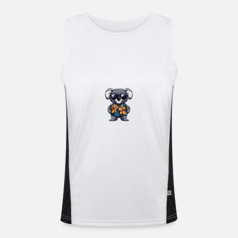 Koala Comic Urlaub Funktionelles Kontrast-Tank Top für Männer 