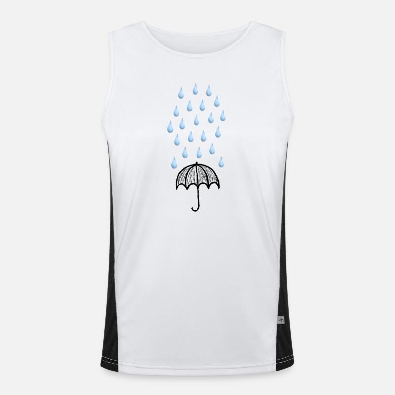 umbrella - Men's Functional Contrast Tank Top  - white/black