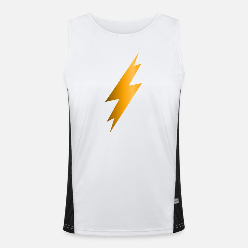 Blitzschlag Funktionelles Kontrast-Tank Top für Männer 