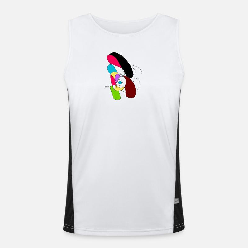 Bunter Abstract Papagei Funktionelles Kontrast-Tank Top für Männer 
