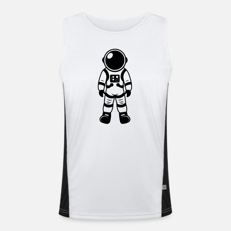Astronaut Icon - Men's Functional Contrast Tank Top - white/black