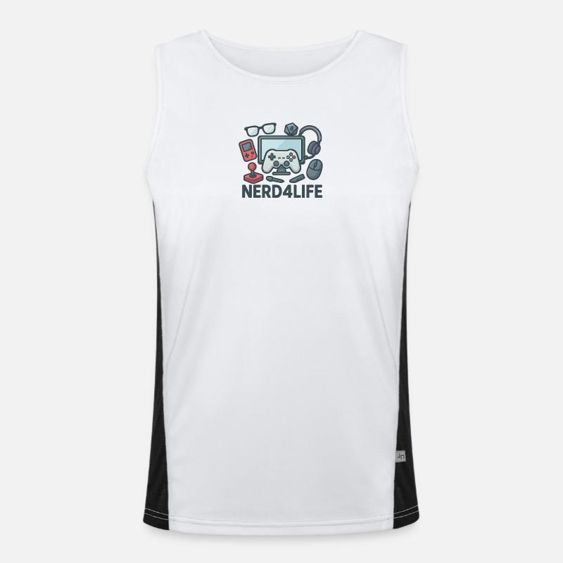 Gaming and Nerd Lifestyle Design Men's Functional Contrast Tank Top 