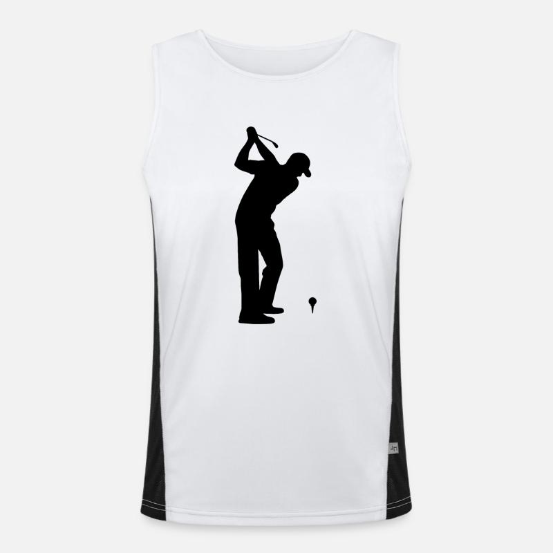 Golf Golfer Golfer Terrain de golf Débardeur respirant contrasté Homme 