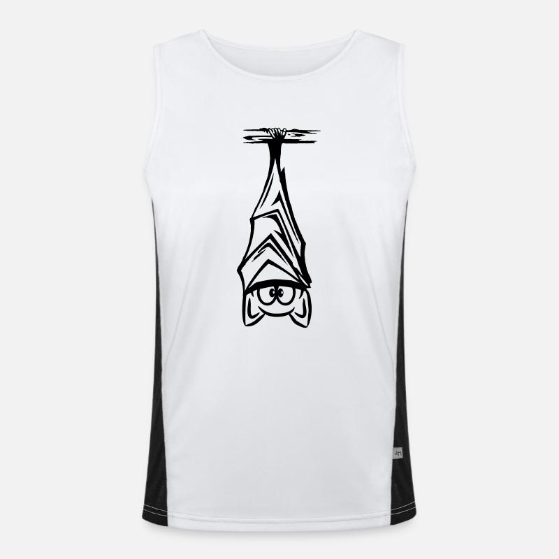 bat hanging Men's Functional Contrast Tank Top 