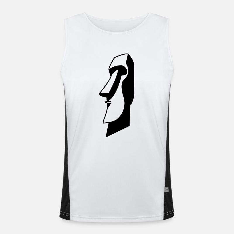 moai_01 Funktionelles Kontrast-Tank Top für Männer 