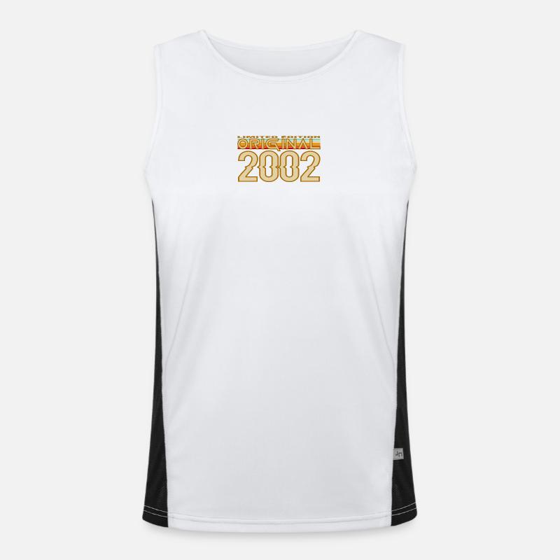 Original 2002 Retro Logo - Men's Functional Contrast Tank Top  - white/black