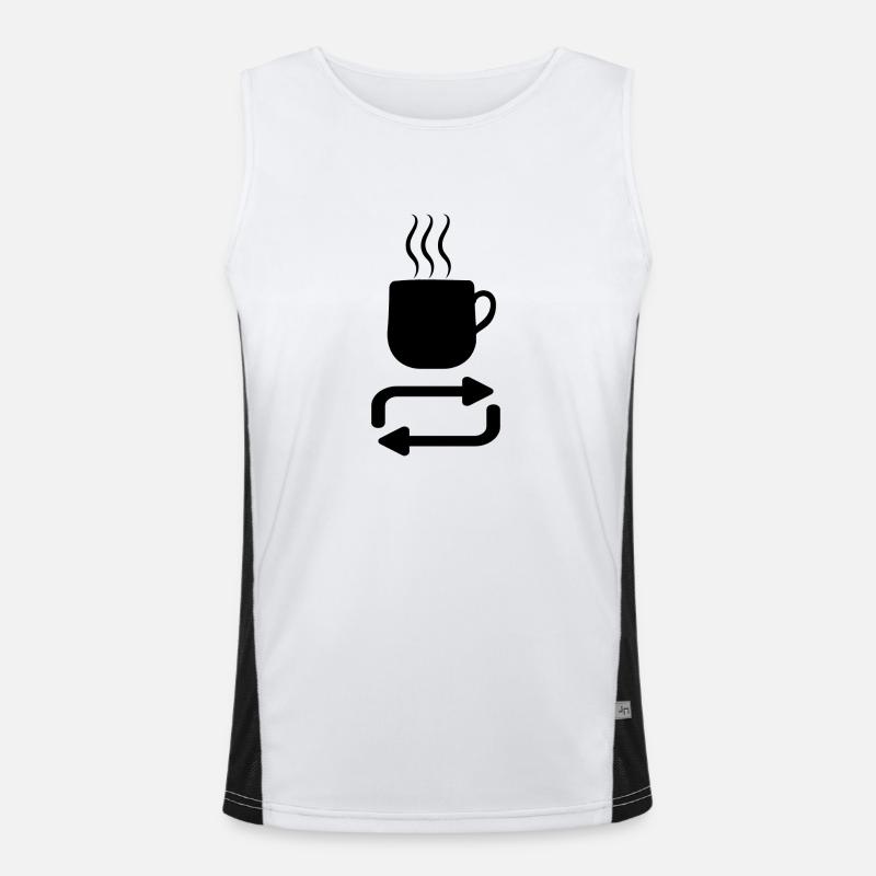 Repeat coffee Men's Functional Contrast Tank Top 