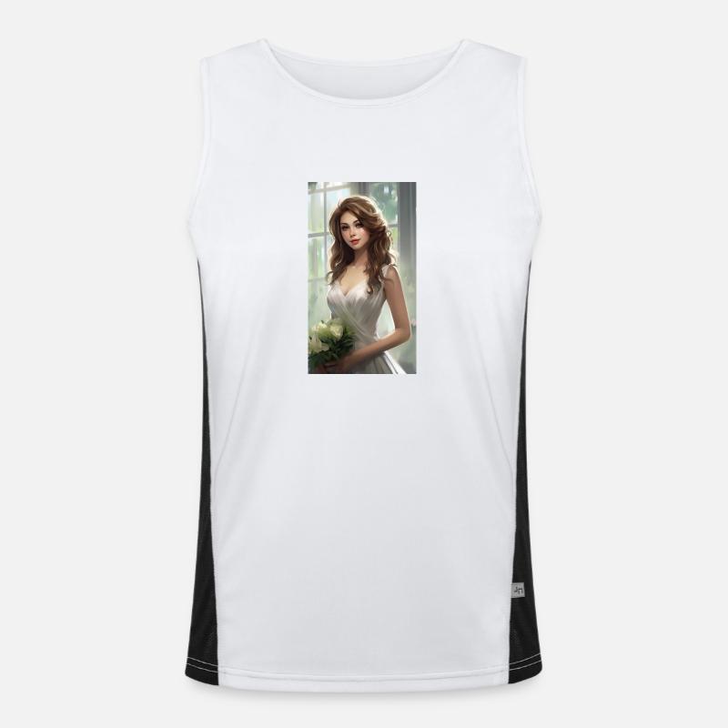 Team bride Funktionelles Kontrast-Tank Top für Männer 