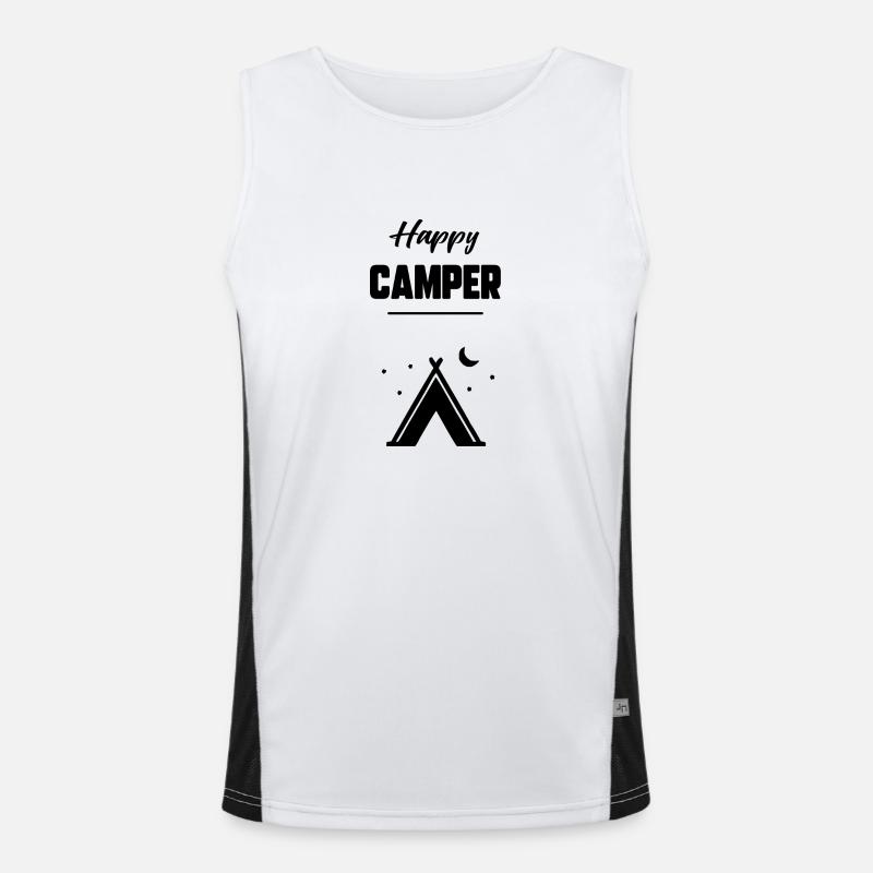 Glücklicher Camper Funktionelles Kontrast-Tank Top für Männer 