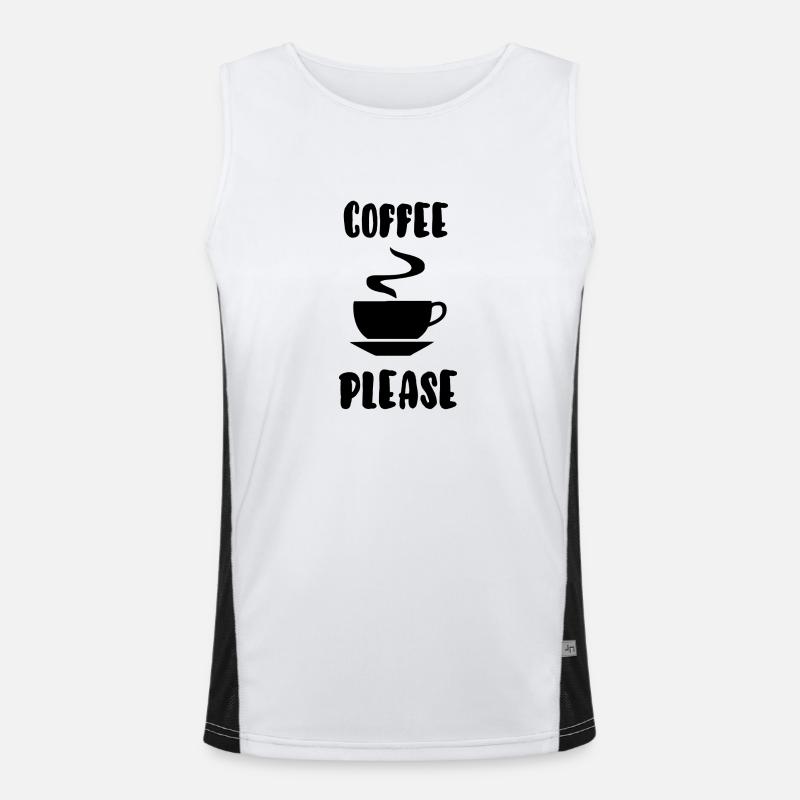 coffee please Men's Functional Contrast Tank Top 