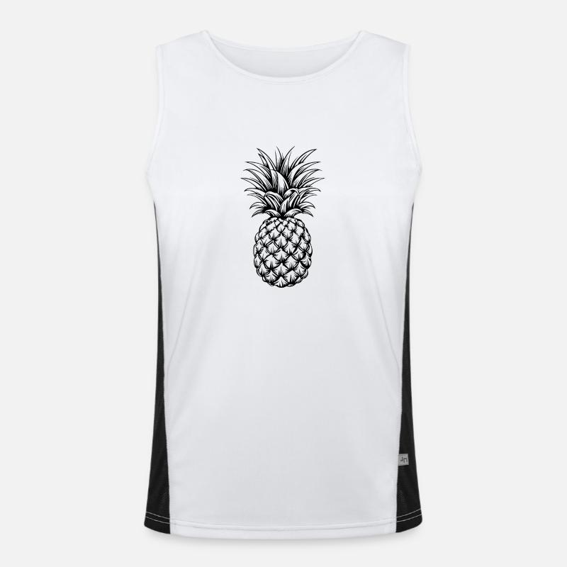 Ananas Funktionelles Kontrast-Tank Top für Männer 