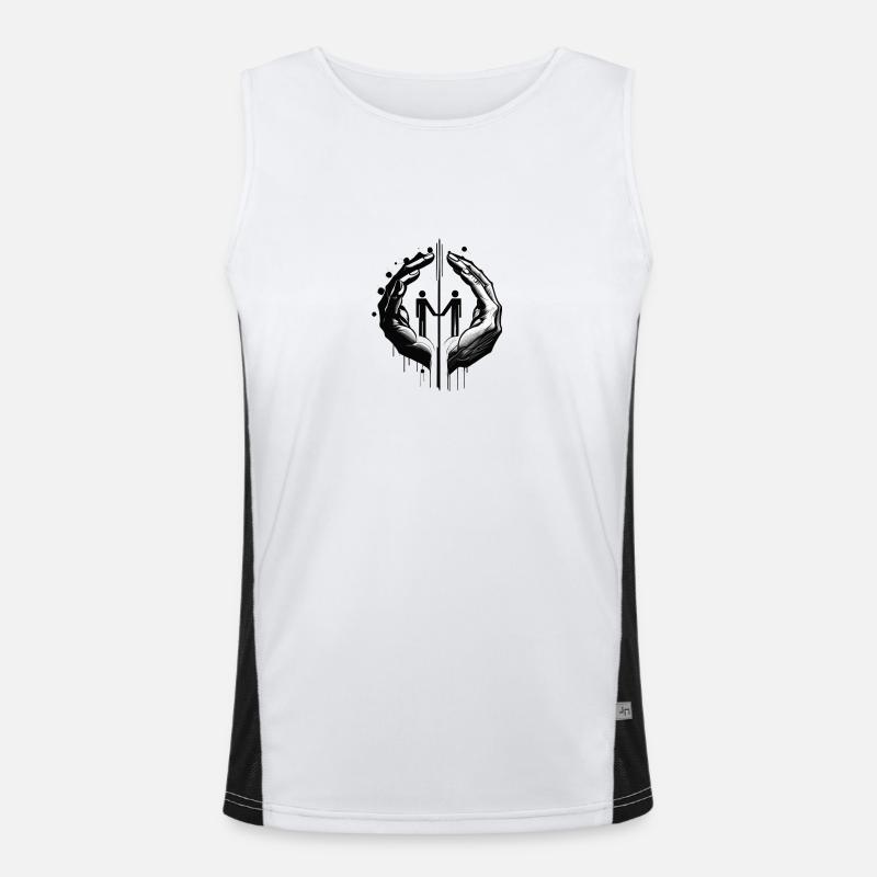 Save our Planet Funktionelles Kontrast-Tank Top für Männer 
