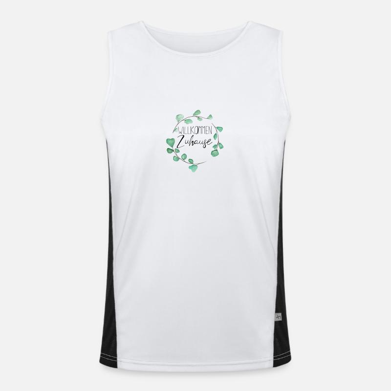 Willkommen zu Hause Funktionelles Kontrast-Tank Top für Männer 