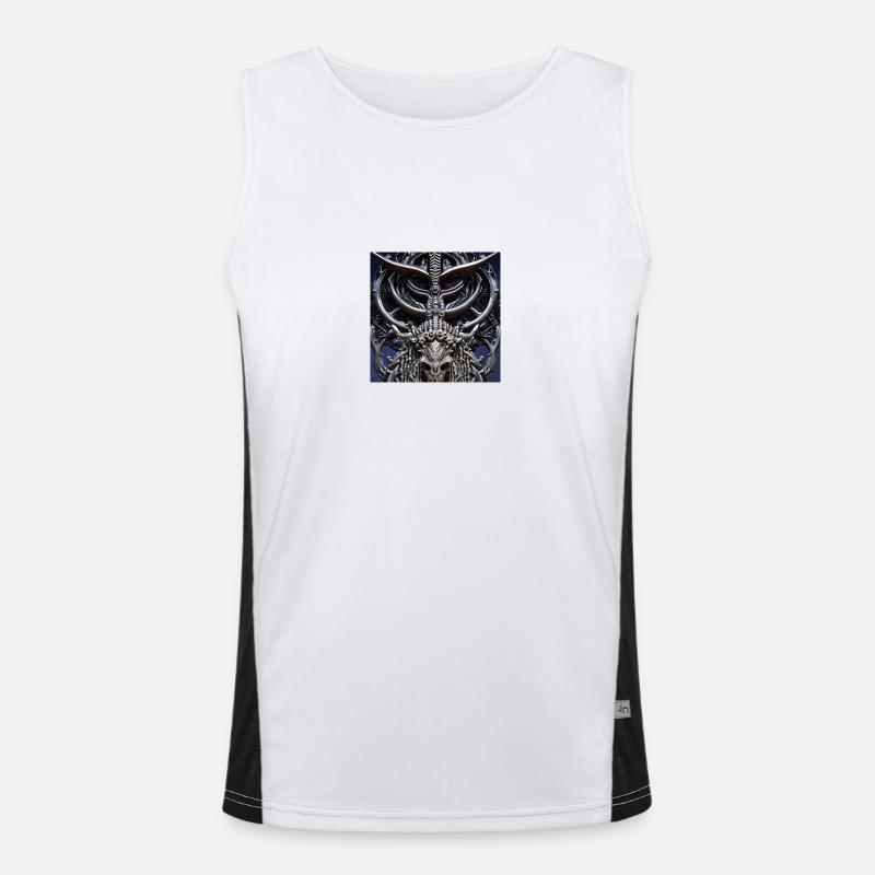 Minotaurus_Giger-style Men's Functional Contrast Tank Top 