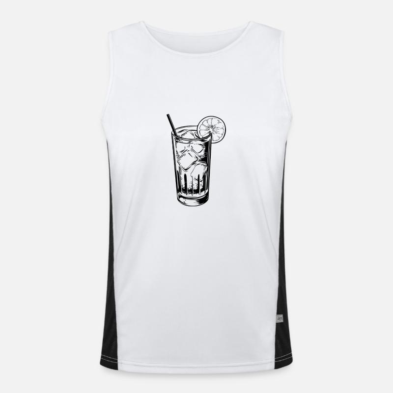 Limonade Drink Funktionelles Kontrast-Tank Top für Männer 
