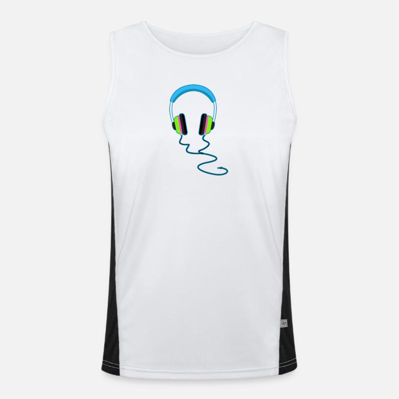 Glitzernder Regenbogenhelm Funktionelles Kontrast-Tank Top für Männer 