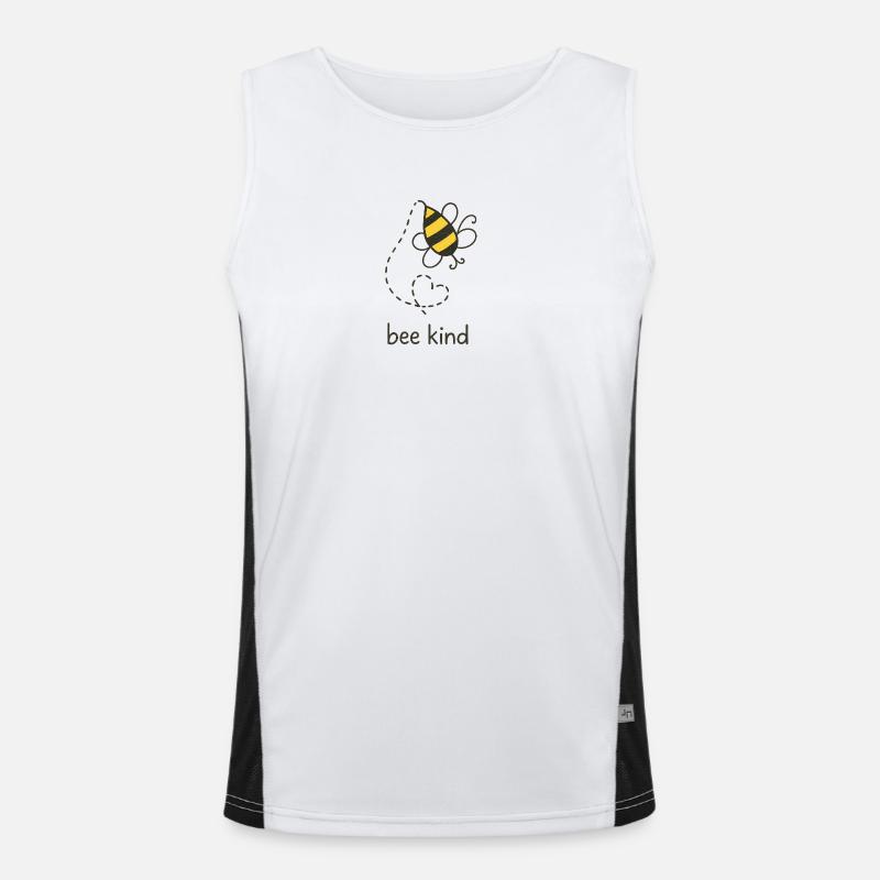 Be Kind Bee Illustration Débardeur respirant contrasté Homme 
