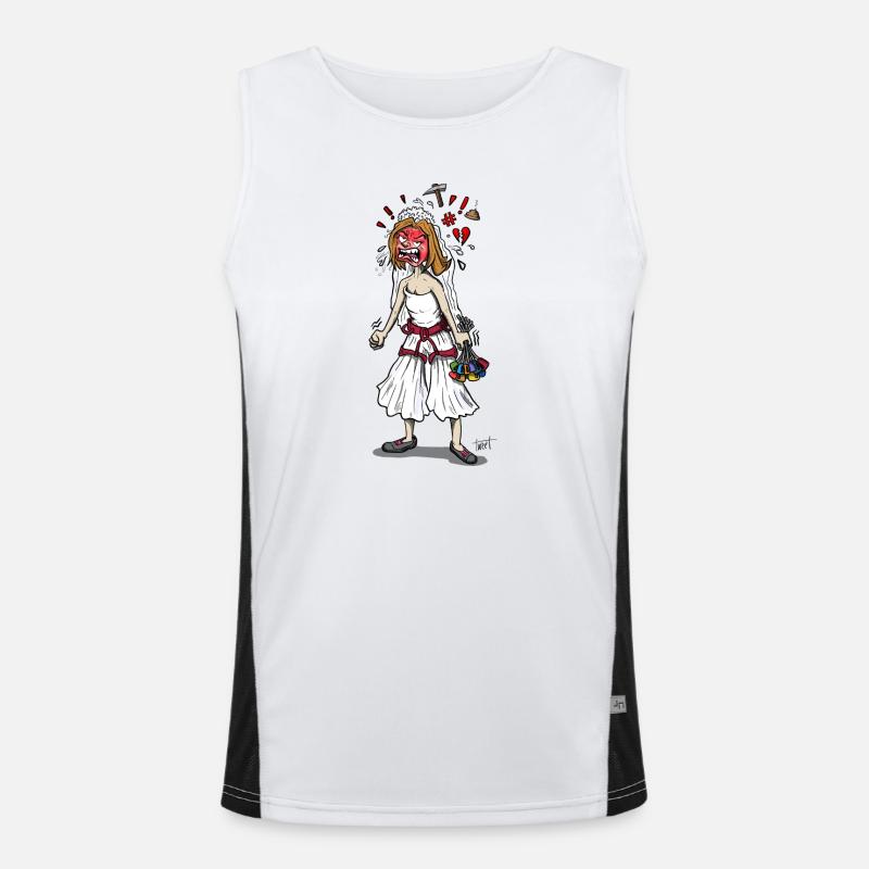 Bridezilla Funktionelles Kontrast-Tank Top für Männer 