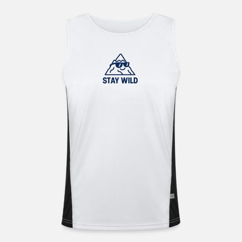 „Star Wild“Berglandschaft mit Sonnenbrille  Funktionelles Kontrast-Tank Top für Männer 