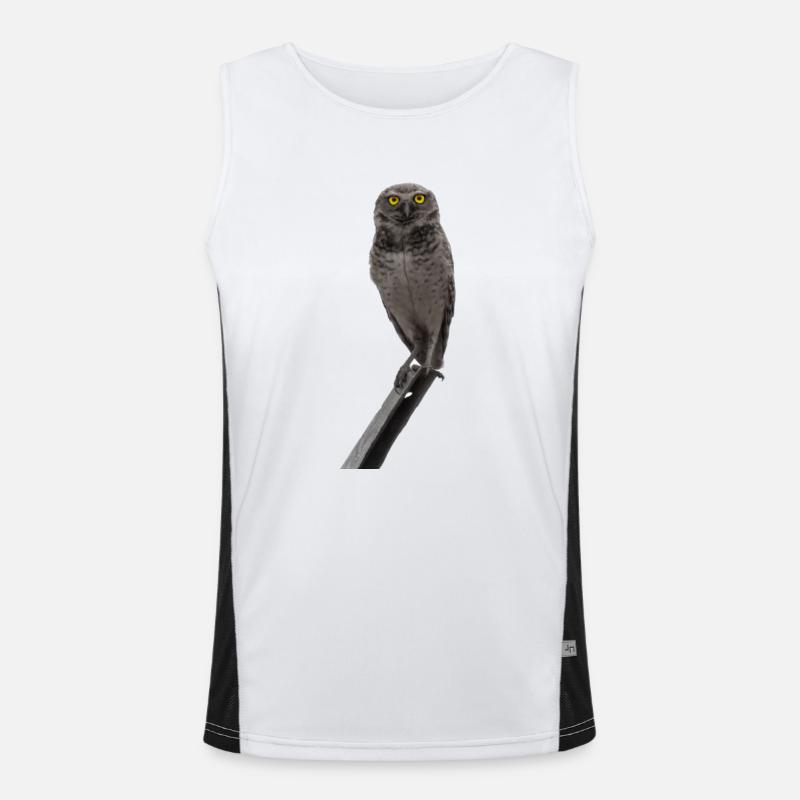 Die Eule die Eule Funktionelles Kontrast-Tank Top für Männer 