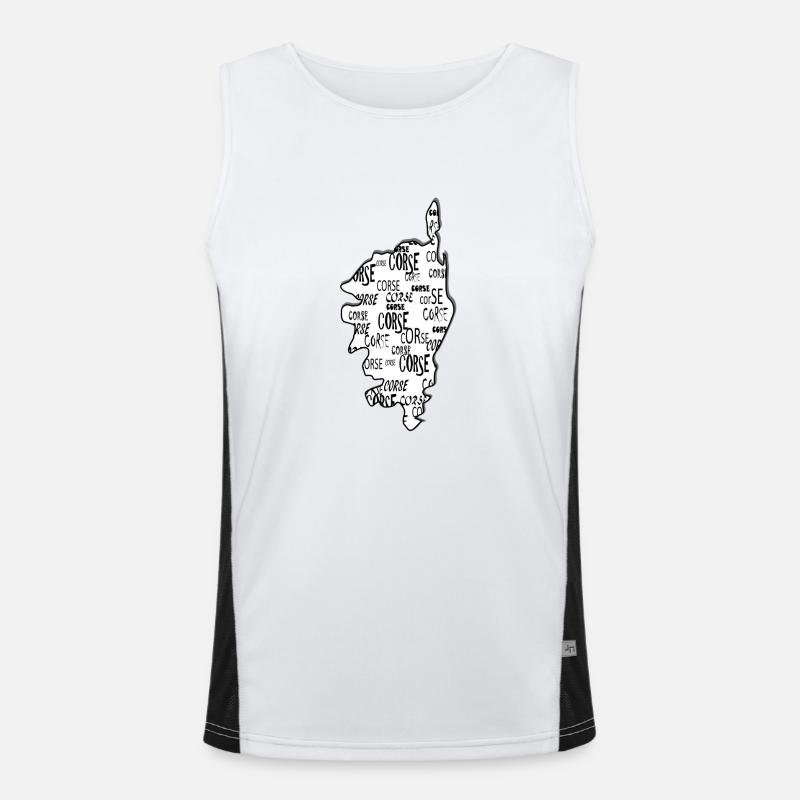 Corsica text region Men's Functional Contrast Tank Top 