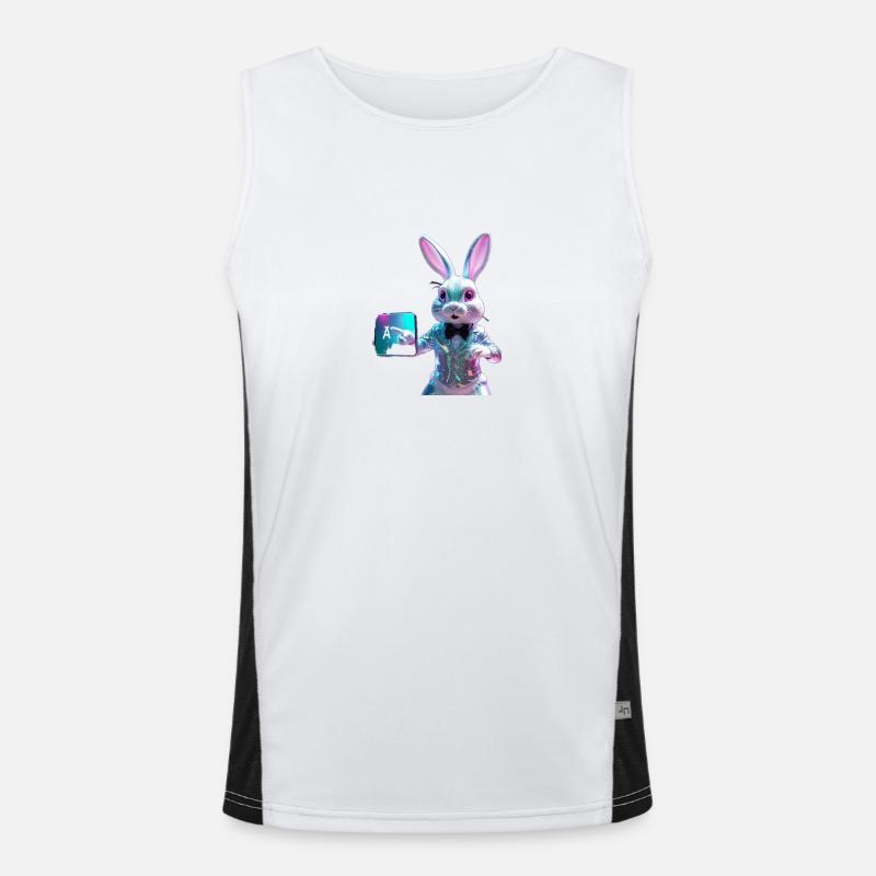 Cam Rabbit Funktionelles Kontrast-Tank Top für Männer 