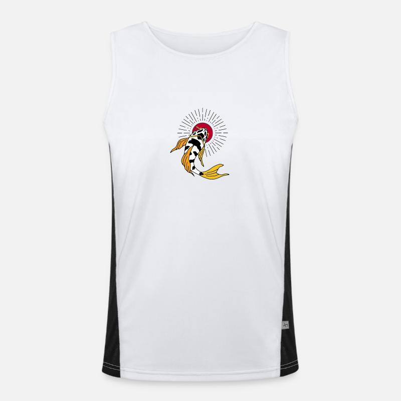 Fisch Funktionelles Kontrast-Tank Top für Männer 