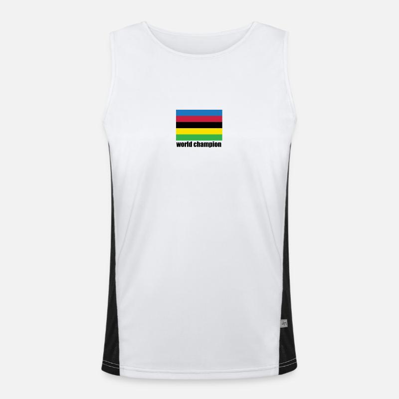 Champion du monde de cyclisme Stripes Débardeur respirant contrasté Homme 