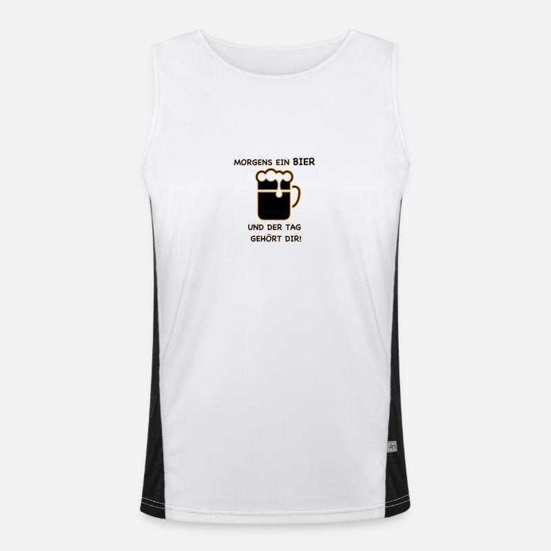 Bier Funktionelles Kontrast-Tank Top für Männer 