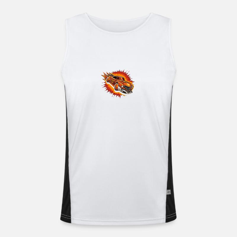 Turbo atomic 2 - Men's Functional Contrast Tank Top  - white/black