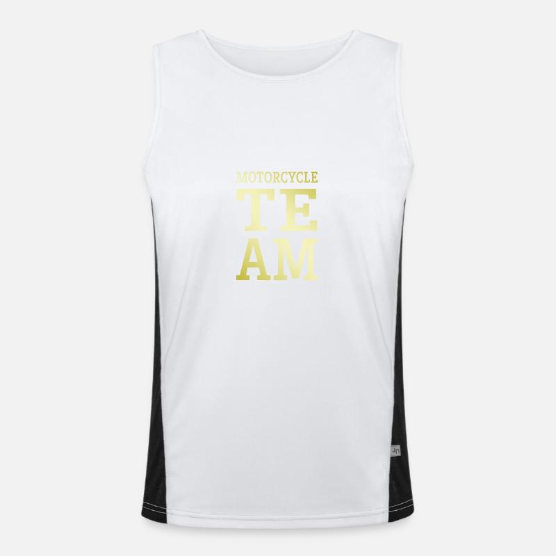 Motorcycle Team - Men's Functional Contrast Tank Top - white/black