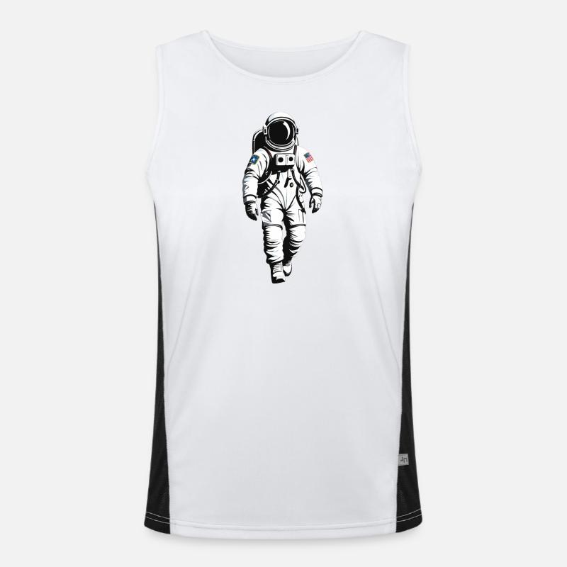 Astronaut - Profession Design Sticker Men's Functional Contrast Tank Top 