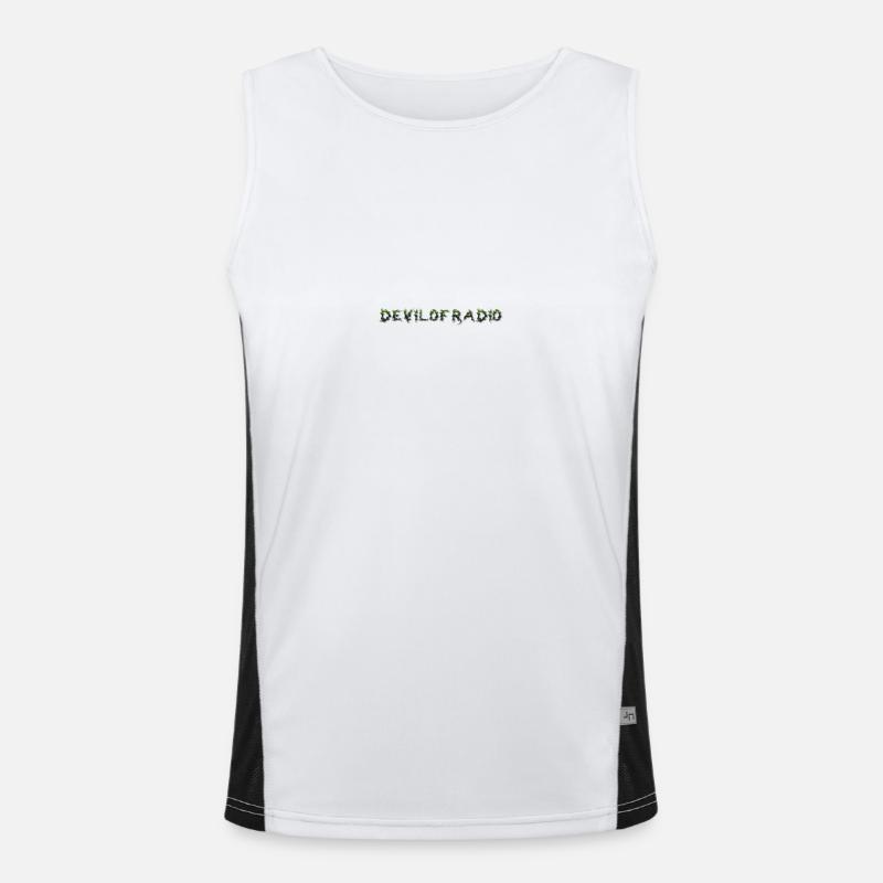 Devil01 - Funktionelles Kontrast-Tank Top für Männer  - Weiß/Schwarz