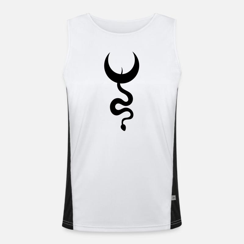 Moon with snake Men's Functional Contrast Tank Top 
