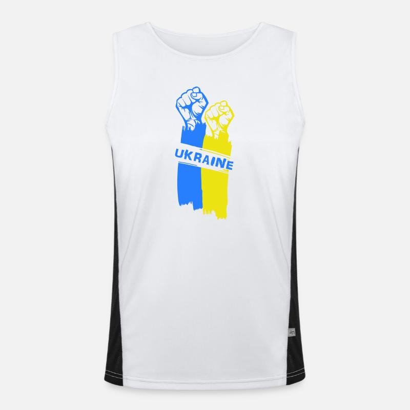 Sieg der Ukraine Funktionelles Kontrast-Tank Top für Männer 