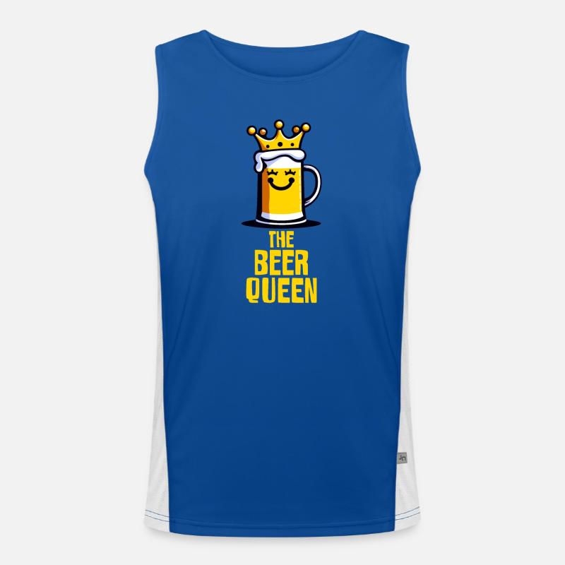 Die Bierkönigin Funktionelles Kontrast-Tank Top für Männer 