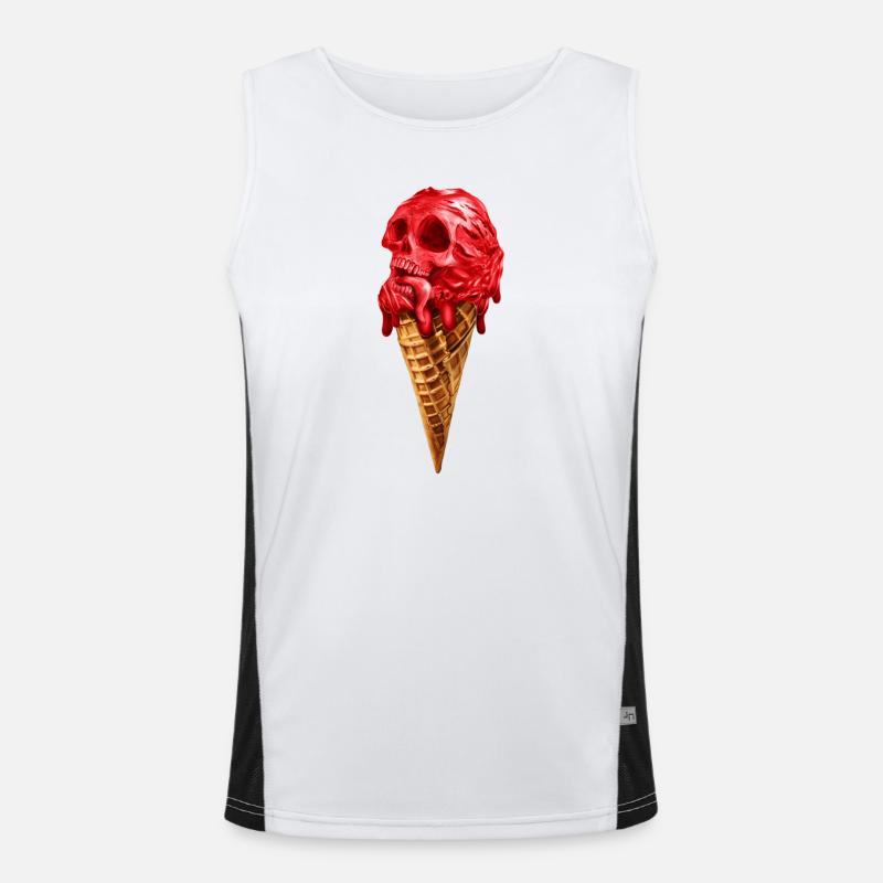 Der knusprige Vanille-Schmerz Funktionelles Kontrast-Tank Top für Männer 